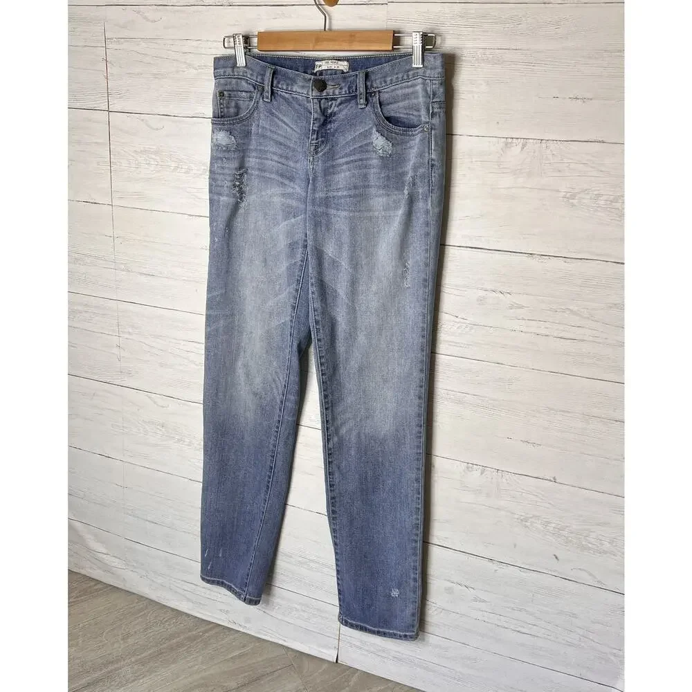 Free People Jeans Womens Size W25 Straight Leg Light Washed Distressed